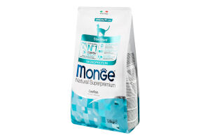 Корм сухой сбалансированный для стерилизованных котов с треской Monoprotein Natural superpremium Monge м/у 1.5кг