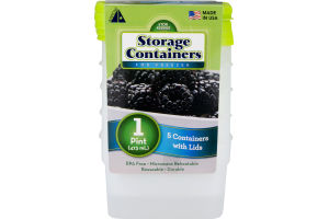 Arrow Storage Containers for Freezer (1 Pint) - 5 CT