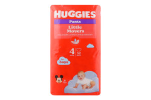 Трусики-підгузники для хлопчиків 9-14кг 4 Little Movers Pants Huggies 52шт