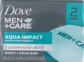 Dove Men+Care Aqua Impact Body + Face Bar - 2 CT