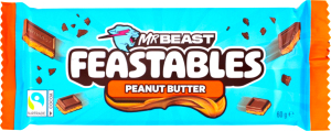 Шоколад молочный с арахисовой пастой Feastables Mr Beast м/у 60г