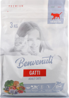 Корм д/котів Gatti з яловичиною сухий 3кг Benvenuti