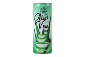 Напій безалкогольний соковий негазований Aloe vera Bisan Drinks з/б 250мл