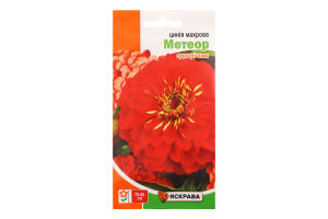 Насіння Квіти Цинія махрова червона 0,5г Яскрава