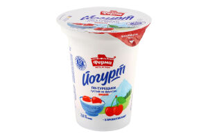 Йогурт 2.6% густий на фруктах з пробіотиками Вишня По-турецьки Ферма ст 280г