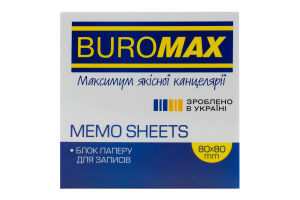 Блок бумаги для заметок Buromax Зебра 80х80х20мм