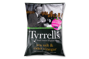 Чипси TYRRELLS з морською сіллю і яблучним оцтом
