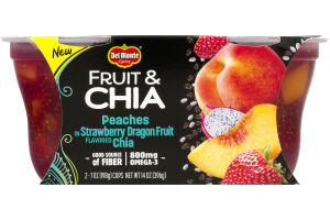 Del Monte Fruit & Chia Peaches In Strawberry Dragon Fruit Flavored Chia - 2 CT
