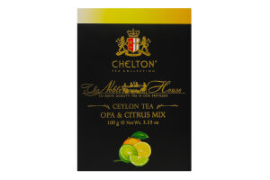 Чай черный цейлонский OPA&Citrus mix Благородный дом Chelton в/с к/у 100г