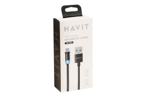 Кабель д/смартфону магнітний micro-USB HV-H6162 Хевіт