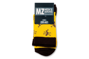 Шкарпетки чоловічі Ящірки жовті класичні р.39-42 Siela