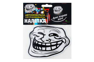 Наліпка світловідбиваюча Trollface