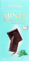 Шоколад чорний з смаком м"яти 70% 100г Метр Трюффо