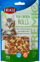 Ласощі д/котів Преміо Рол Курка та минтай 50г Тріксі