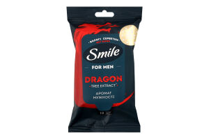 Серветки вологі для чоловіків Dragon Smile 10шт