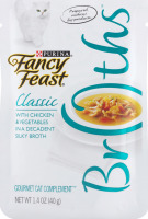 Purina Fancy Feast Broths Classic with Chicken & Vegetables Gourmet Cat Complement