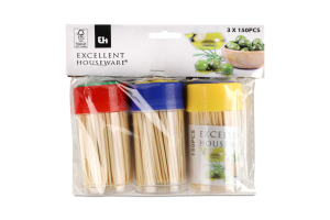 Зубочистки бамбуковые 65х1.9мм №406000640 Excellent Houseware 3х150шт