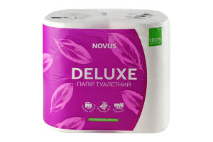 Бумага туалетная 3-х слойная Deluxe Novus 4шт