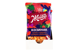 Козинак с облепиховым маслом Арахис + курага + кунжут + изюм Жайвір м/у 65г