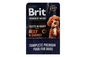 Корм влажный полнорационный для взрослых собак всех пород Beef&Carrot Premium by Nature Brit д/п 85г