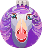 Прикраса ялинкова Куля Символ року ручна роб 65мм