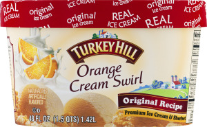 Turkey Hill Original Recipe Premium Ice Cream & Sherbet Orange Cream Swirl