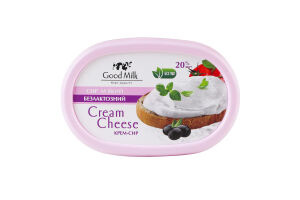 Сыр 20% мягкий безлактозный Крем-сыр Good Milk п/у 135г