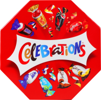 Набір цукерок та печива у подарунковій упаковці Восьмикутник Celebrations к/у 196г