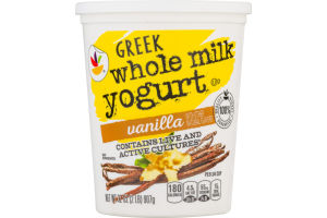 Ahold Greek Whole Milk Yogurt Vanilla
