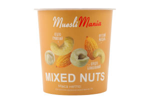 Мікс горіхів мигдаль фундук та кеш'ю 150г стакан Muesli Mania