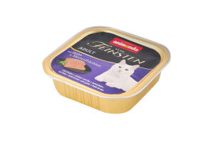 Корм консервированный полноценный для взрослых котов с курицей и морепродуктами Vom Feinsten Animonda лоток 100г