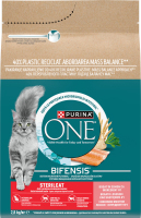 Корм сухой полнорационный для взрослых стерилизованных котов с высоким содержанием лосося Sterilcat Purina One м/у 2.8кг