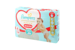 Трусики-підгузники дитячі 9-15кг 4 Premium Care Pampers 38шт