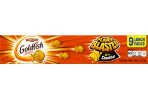 Pepperidge Farm Goldfish Baked Snack Crackers Flavor Blasted Xtra Cheddar - 9 CT