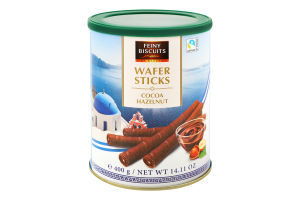 Трубочки вафельні з какао та лісовим горіхом 400г Файні Бісквітс