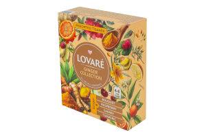 Чай трав'яний асорті Імбирний Ginger collection Lovare к/у 32х1.8г
