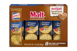 Lance Crackers Sandwiches Malt - 8 CT