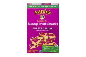 Annie's Homegrown Organic Bunny Fruit Snacks Grape - 5 CT