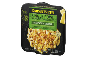 Cracker Barrel Single Bowl Macaroni & Cheese Dinner Sharp White Cheddar