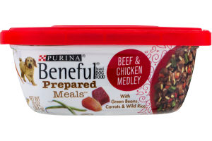 Purina Beneful Prepared Meals Dog Food Beef & Chicken Medley
