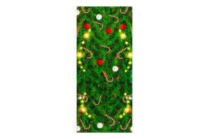 Ялинка штучна лита зелена з кульками 0,4м 2638