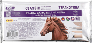 Глина самозастигаюча Classic теракотова 500г ZiBi