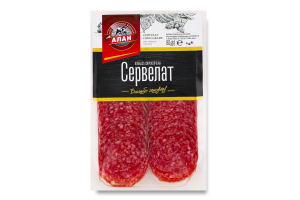 Ковбаса нарізка Сервелат Алан с/к в/ґ в/у 0.08кг