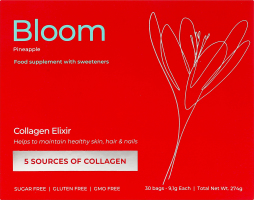 Добавка диетическая с подсластителями Ананас Collagen elixir Bloom Progress Nutrition к/у 30x9.1г