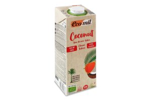 Напій рослинний органічний без цукру з кокосу Ecomil т/п 1л