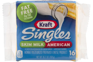 Kraft Singles Skim Milk American Fat Free Cheese Slices- 16 CT