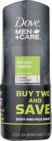 Dove Men + Care Body & Face Wash Extra Fresh 2 CT