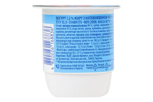 Йогурт 1.2% с наполнителем Клубника Danone ст 115г