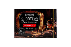Цукерки шоколадні Whiskey Shooters Roshen к/у 150г