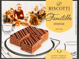 Пирожное песочное Spartak Familitto Biscotti к/у 600г